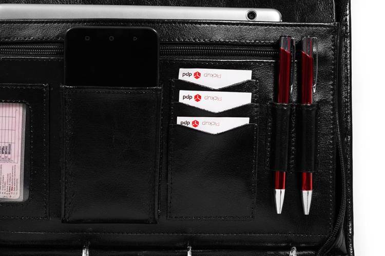 Aktówka skórzana Tizano BWS01 czarna