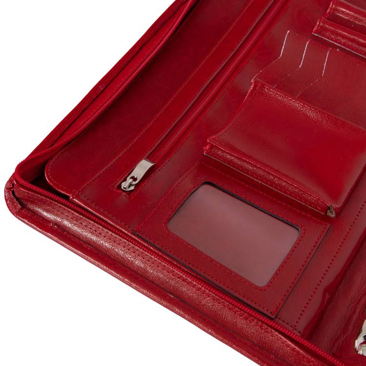 Aktówka skórzana Tizano BW01 czerwona