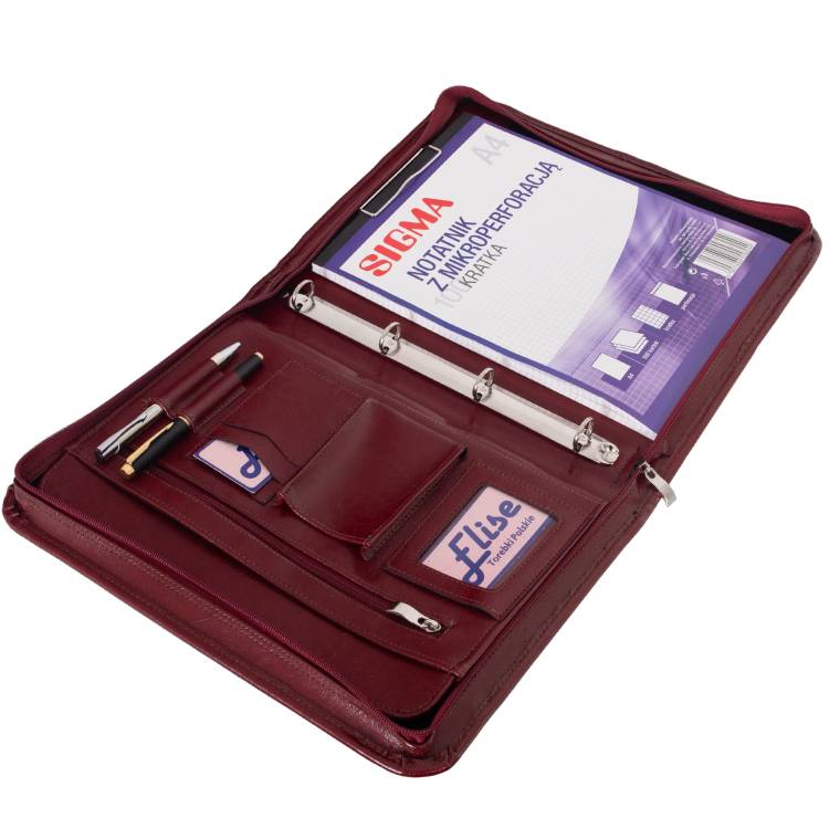 Aktówka skórzana Tizano BW01 bordo